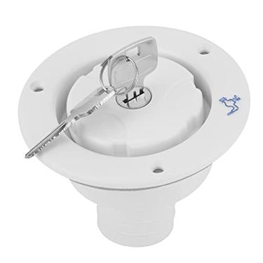 Imagem de Generic Tampa de Enchimento de água Com Trava à Prova de Vazamento, Entrada de água Doce por Gravidade para Motorhome Rv, Branco, Adequado para Espessura de Placa de Porta de 30-40mm