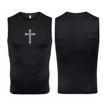 Imagem de Camiseta Regata Compressão Academia Treino Justa Cruz Abstract Fitness-Unissex