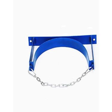 Imagem de Rack de cilindro de aço montado na parede para laboratório e fábrica, suporte de tanque ajustável com fivela de metal, suporte de armazenamento de cilindro que economiza espaço (35 x 20 cm/13,8 x 7,9)