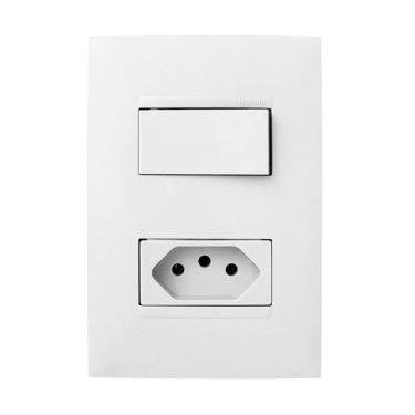 Imagem de Cj Interruptor + Tomada 20A 4X2 Pial Plus + Branco