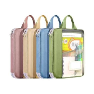Imagem de Bolsa Transparente A4 De Grande Capacidade Com Zíper Para Estudantes E