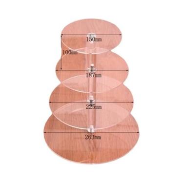 Imagem de Suporte De Bolo De Casamento Em Acrílico, Prato De Cupcakes Em Camadas