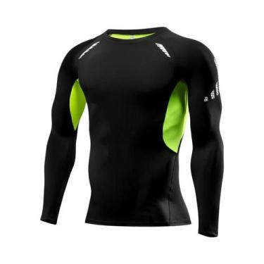 Imagem de Camiseta De Compressão Masculina De Manga Longa Para Corrida, Treino, 