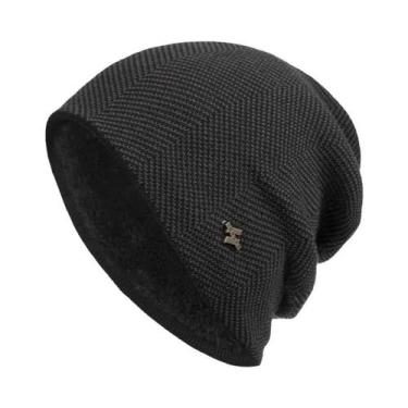 Imagem de Gorro De Inverno Unissex Quente E Grosso De Tricô Para Homens E Mulher