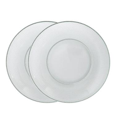 Imagem de Jogo 2 Prato De Sobremesa De Vidro Gema 19,5cm Class Home