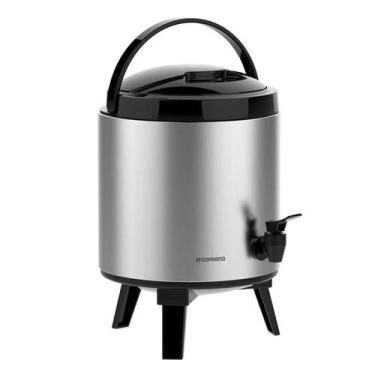 Imagem de Botijao termico 0900011661 palace 6lts inox/preto soprano - Soprano Ut