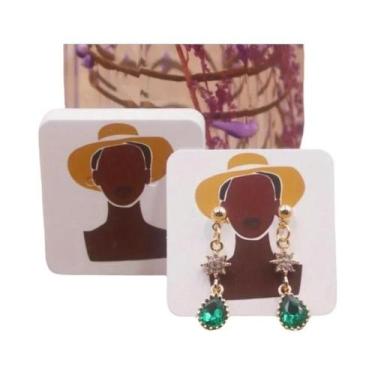 Imagem de Cartões De Exibição Para Brincos Em Papel Kraft, 100 Peças, Suporte Pa