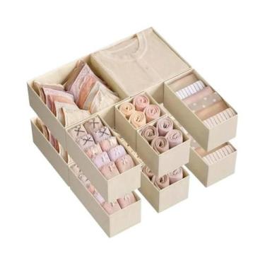 Imagem de Conjunto Organizador De Roupas Íntimas Dobrável Com 6/12 Caixas Rígida