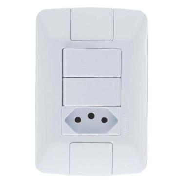 Imagem de Conjunto 2 Interruptores Simples + Tomada 20a - Linha Aria - Tramontina