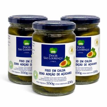 Imagem de Kit 3 Figo em Calda SÃO LOURENÇO Zero Adição Açucar 350g