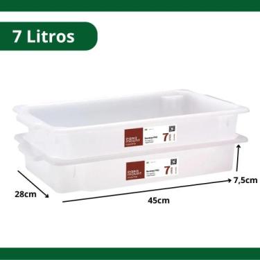 Imagem de Kit 3 bandejas n2- 7 lts  45x 28x 7,5cm - Paramount