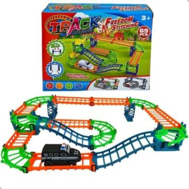 Imagem de Conjunto Pista Plástica Com Carrinho e Motor a Pilha - FIRST