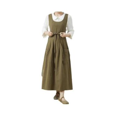 Imagem de Avental Retro De Algodão Para Mulheres, Ideal Para Cozinha, Confeitari