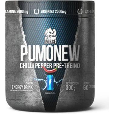 Imagem de Pré treino pumonew 300g - vitamin horse, Energético