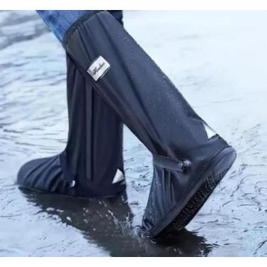 Imagem de Capa de Chuva Polaina Impermeavel Bota Galocha Protetor Calçado Motoqu