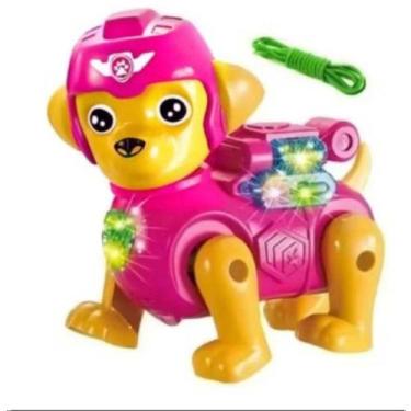 Imagem de Cachorro Estilo Patrulha Canina Com Luz E Anda - rosa - Taiwan Collect