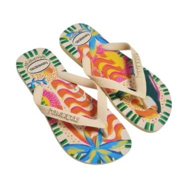 Imagem de Chinelo Havaianas Feminino Top Bossa Amarelo Lançamento, Bossa, Butter