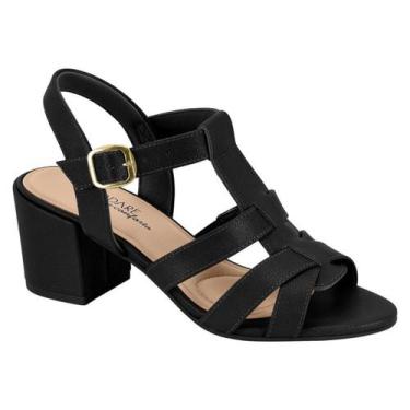 Imagem de Sandalia Feminina Salto Bloco Ultraconforto Modare 7109484, Preto, 35