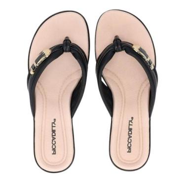 Imagem de Chinelo Piccadilly Feminino Adulto com Fivela, Preto, 38