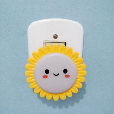 Imagem de Luminária Led Flor Tomada Quarto Corredor Infantil Bebês Decoração Luz