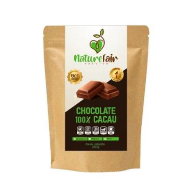 Imagem de Chocolate 100 Cacau 250g Nature Fair  Chocolate Amargo Puro Vegano