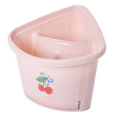 Imagem de Escorredor de talheres decorado rosa Plasutil ref.4342
