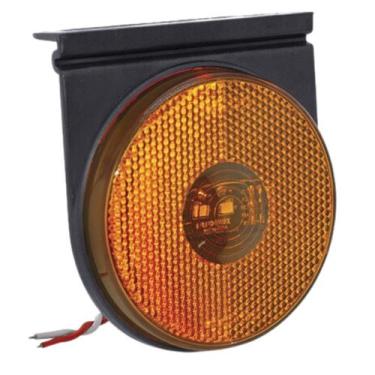 Imagem de Lanterna lateral LED com haste acoplada Amarelo bivolt com cabos 85mm 