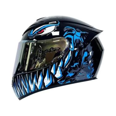 Imagem de Capacete De Motocicleta Retrô Masculino Com Viseira Solar DOT, Quente 
