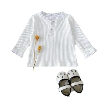 Imagem de Camisa Polo Floral De Manga Longa Para Bebê 1-3 Anos, Roupas Infantis 