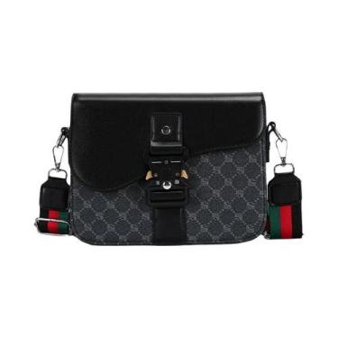 Imagem de Bolsa Transversal Masculina Impermeável Em Jacquard, Bolsa Casual Fash