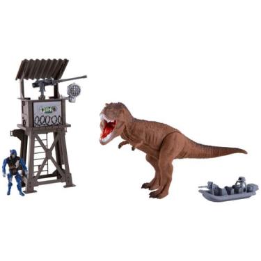 Imagem de Playset Dinossauro Dino Squad Base Aliada - Bee Toys 4 Peças