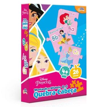 Imagem de Quebra-Cabeça - 26 Peças - Princesas Disney - Montando o Alfabeto - Toyster