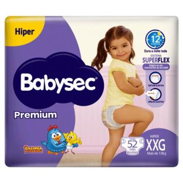 Imagem de Fralda Descartável Babysec Premium Hiper XXG 52 Unidades