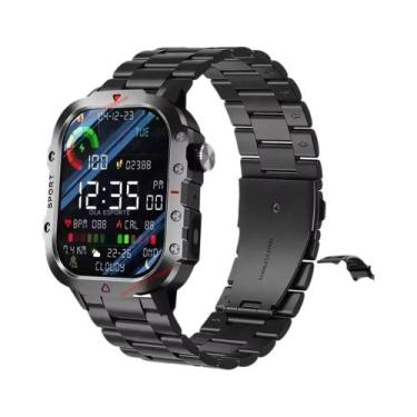 Imagem de Relógio Inteligente Militar Masculino 2.01" Com Chamada Bluetooth Por 