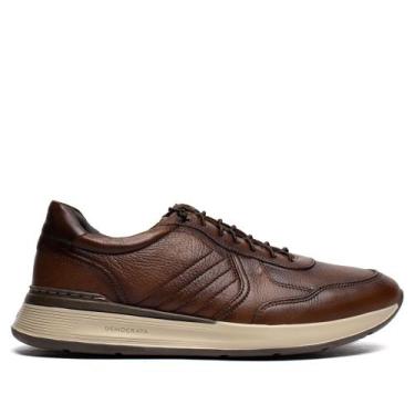 Imagem de Sapatênis Masculino Democrata Mark Hi-Soft Couro Marrom, Marrom, 40