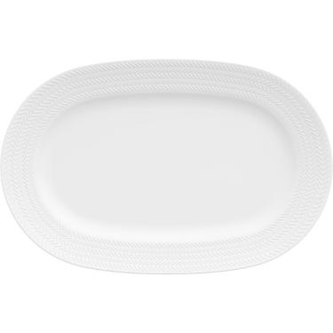 Imagem de Travessa Chevron Germer de Porcelana Branca 22x34cm