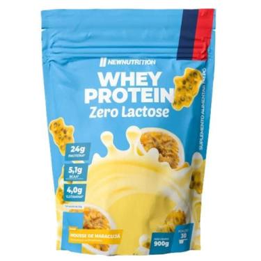 Imagem de 100% Whey Protein Zero Lactose 900g Natural New Nutrition, Mousse de M