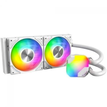 Imagem de Water Cooler Montech HyperFlow ARGB, 240mm, Intel-AMD, Branco