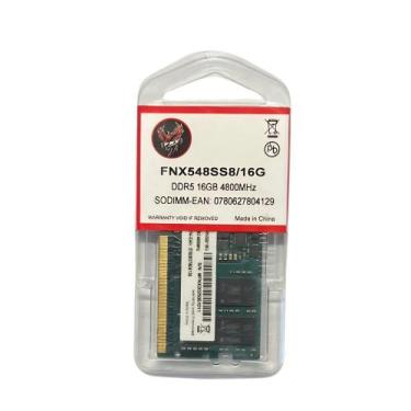 Imagem de Memoria RAM para notebook FNX So-Dimm 16gb 4800mhz Ddr5 Cl22 FNX548SS8