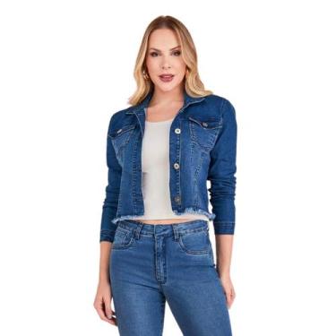 Imagem de Jaqueta cropped lycra, cris jeans 3728, XG