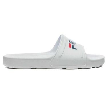 Imagem de Chinelo Masculino Sleek Slide Branco Marinho Vermelho Fila F01SD00010-