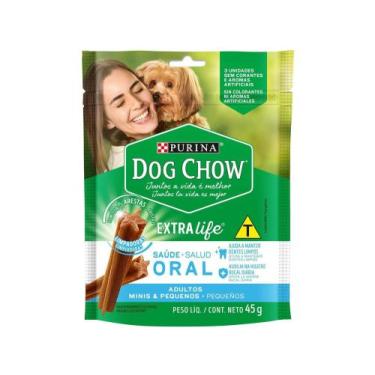 Imagem de Petisco para Cachorro Adulto Dog Chow - ExtraLife Saúde Oral 45g