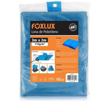 Imagem de Lona Carreteiro Azul 3x2m 150 micras 110g/m2 com Ilhoses Metálicos - F