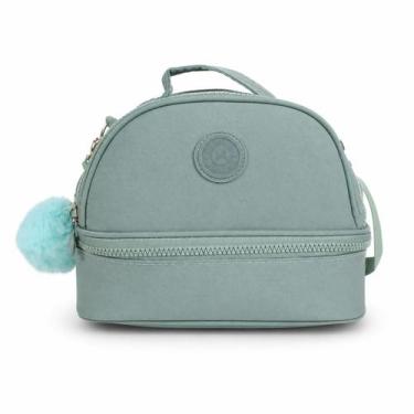 Imagem de Bolsa Térmica Feminina Compacta Com Alça Ajustável Pom Pom Estilosa Mo