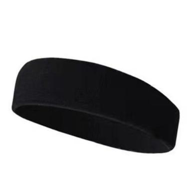 Imagem de Tiara Esportiva Elástica Alta Absorvente de Suor Respirável Alta Elasticidade Preto OEM Tamanho Único