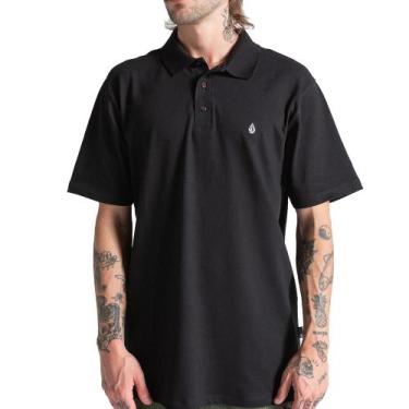 Imagem de Camisa Volcom Polo Classic Stone WT26 Masculina Preto, G, Preto