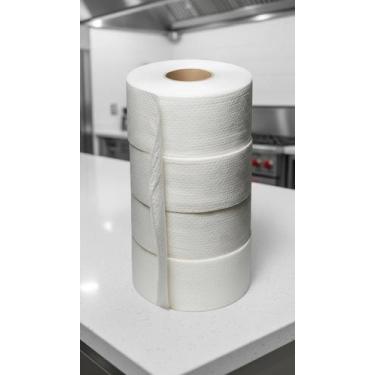 Imagem de Papel Toalha Bobina 200m Branco - Kit com 6 Rolos - Congratulations St