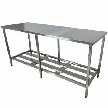 Imagem de Mesa Aço Inox Profissional 190x70x90 cm Nortinox
