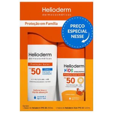 Imagem de Protetor Solar Helioderm Kit FPS 50 200ml+FPS 50 Kids 120ml