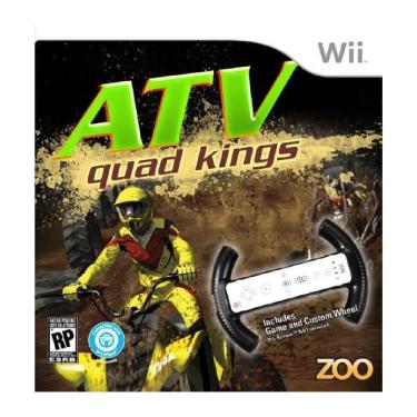 Imagem de Jogo Mídia Física Atv Quad Kings Com Racing Wheel Wii